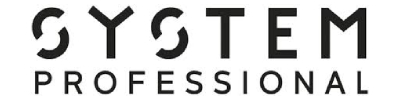Logo of System Professional, featuring bold black lettering. The word "SYSTEM" is above "PROFESSIONAL," with a sleek and modern design.