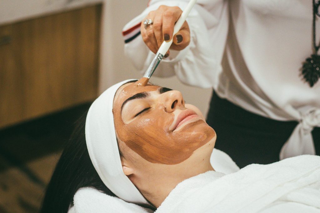 a calm person received a facial